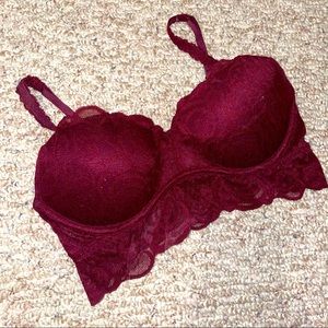 Victoria Secret PINK Maroon Lace Bralette